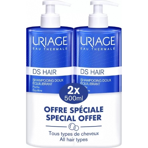 Uriage champu ds hair equilibrante 2x500ml