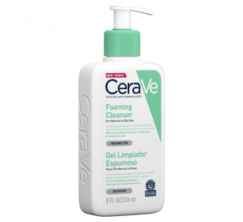 Cerave gel limpiador espumoso (1 envase 236 ml)