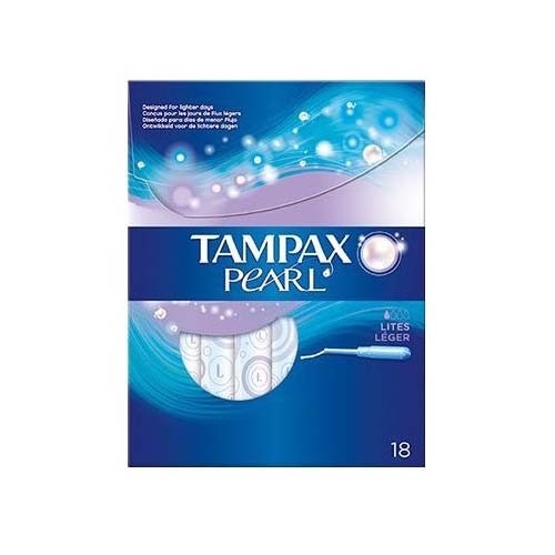 Tampax pearl tampon 100%algodon (lites 18 u)